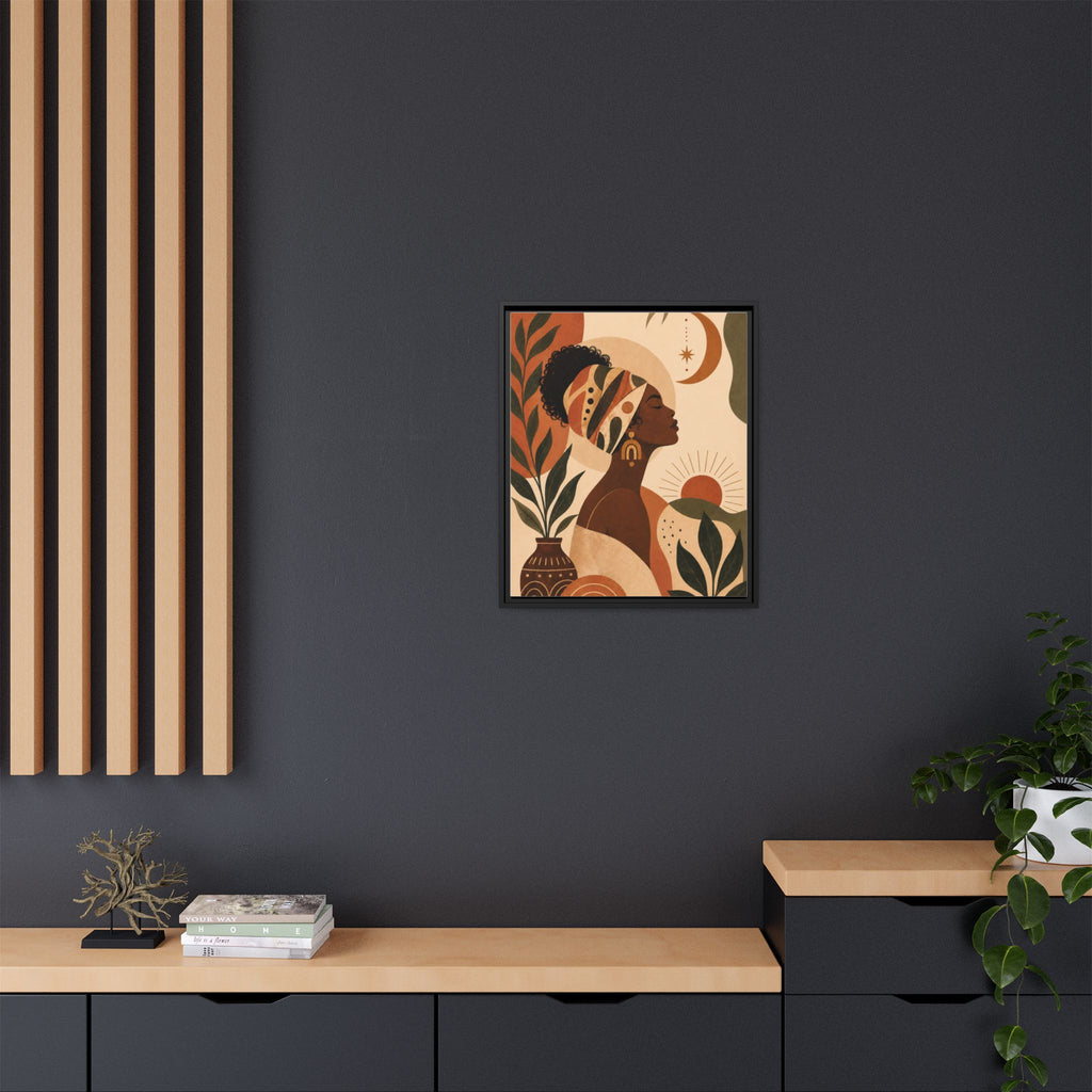 Framed Afrocentric Canvas — Boho Wall Art