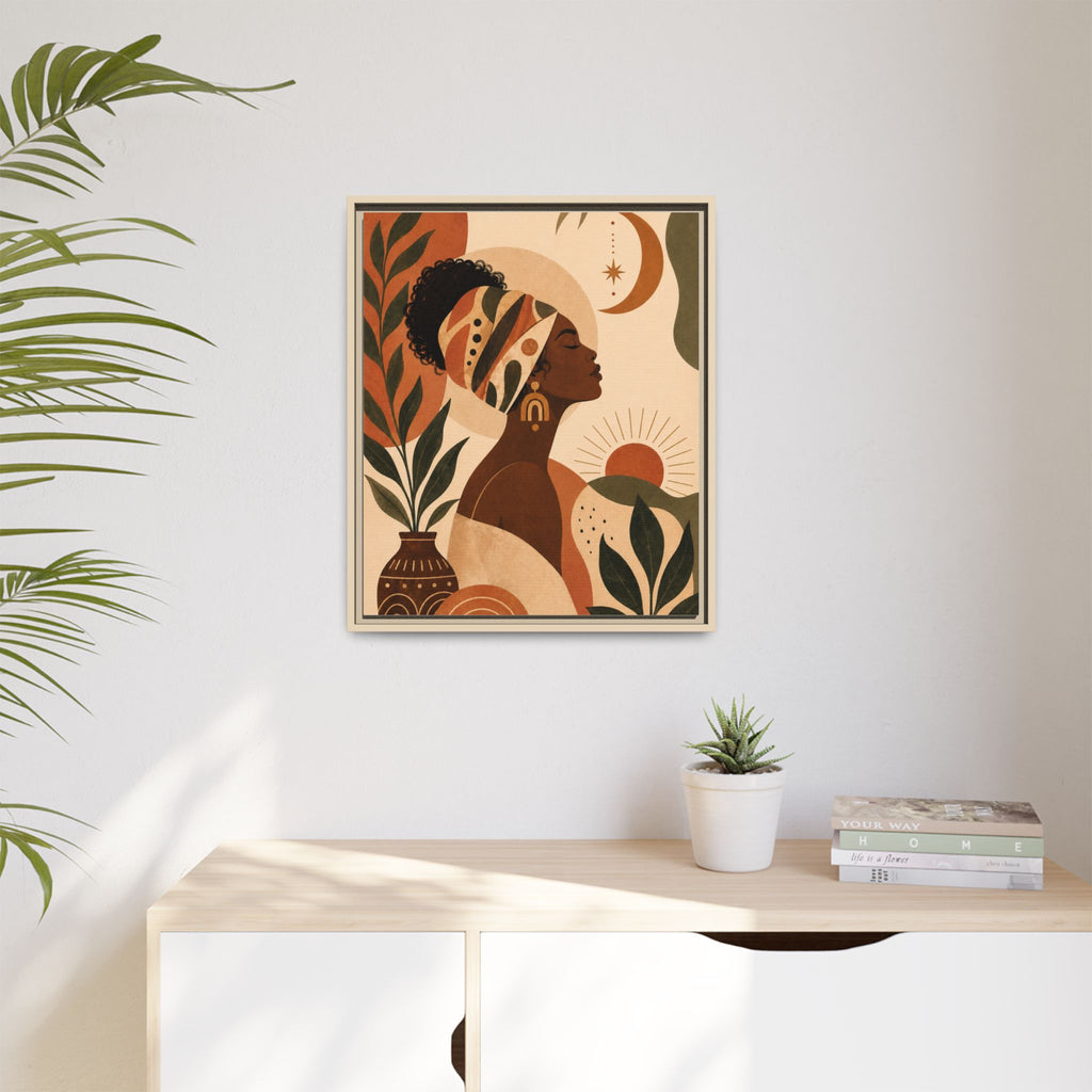Framed Afrocentric Canvas — Boho Wall Art