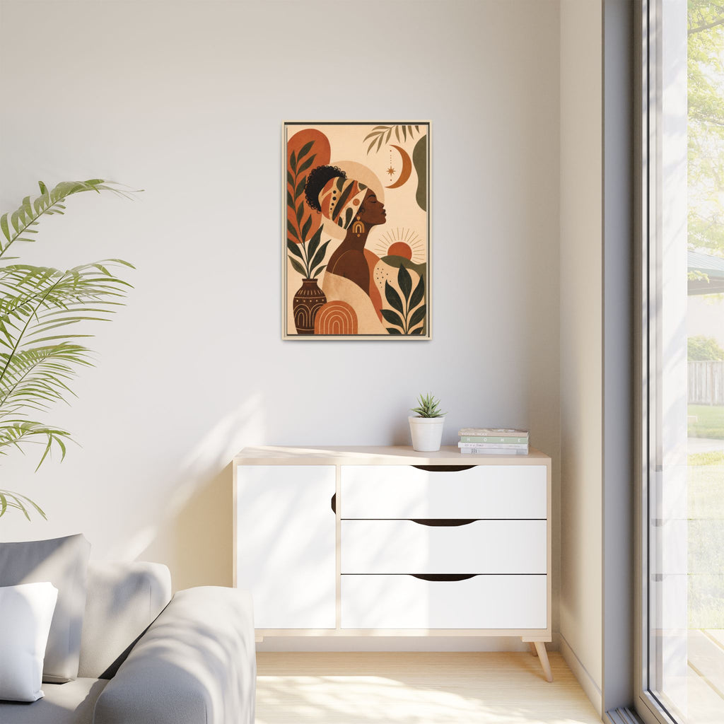 Framed Afrocentric Canvas — Boho Wall Art