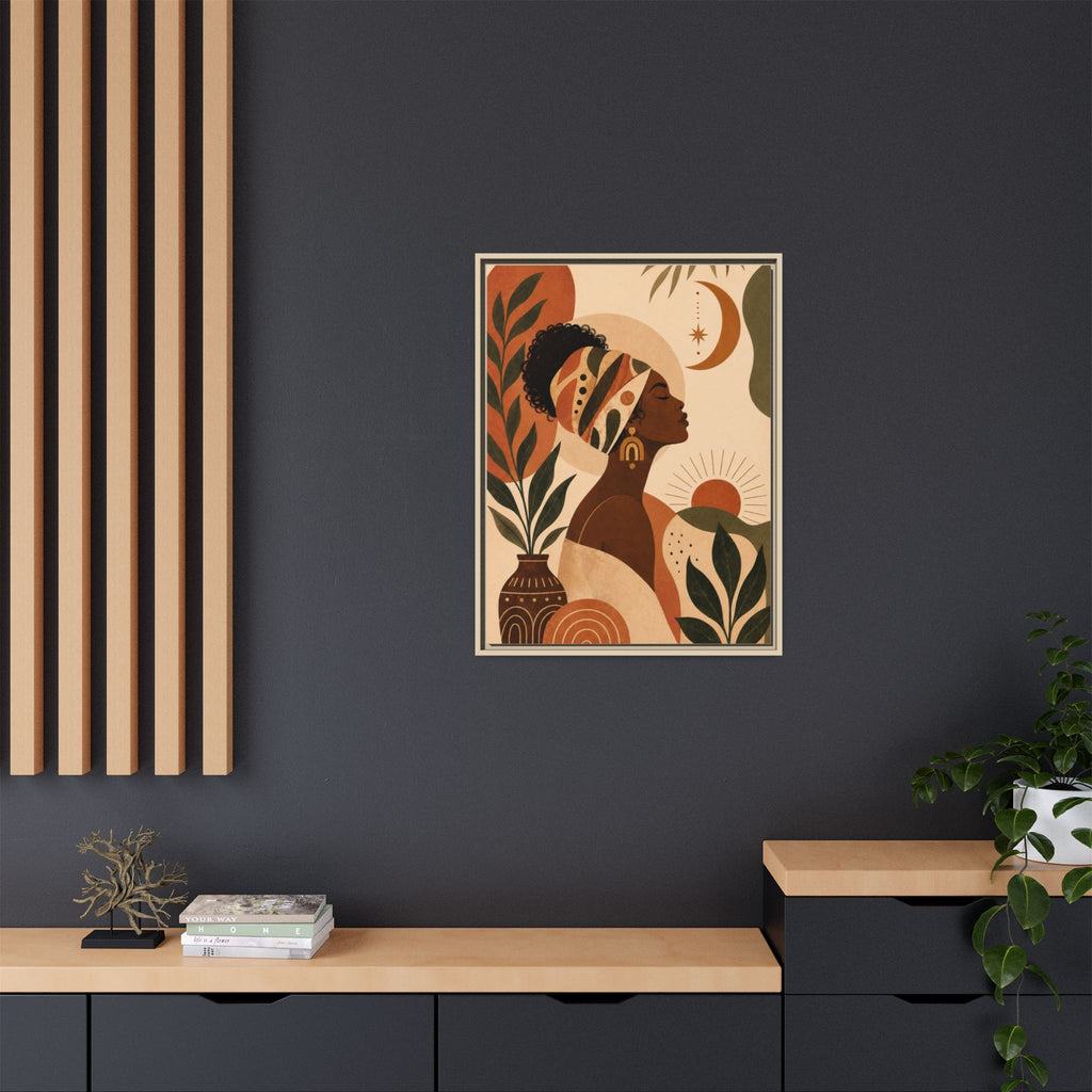Framed Afrocentric Canvas — Boho Wall Art
