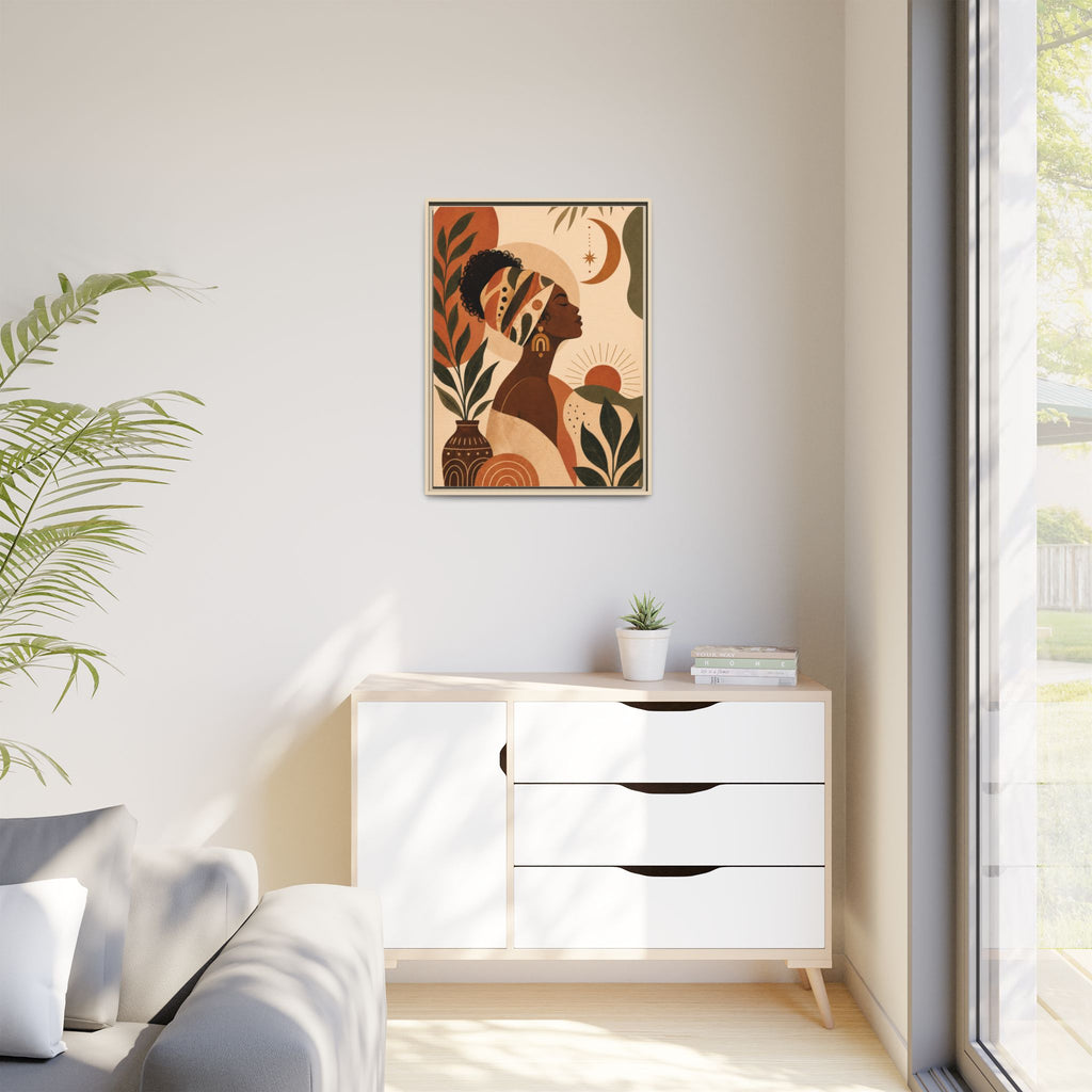Framed Afrocentric Canvas — Boho Wall Art