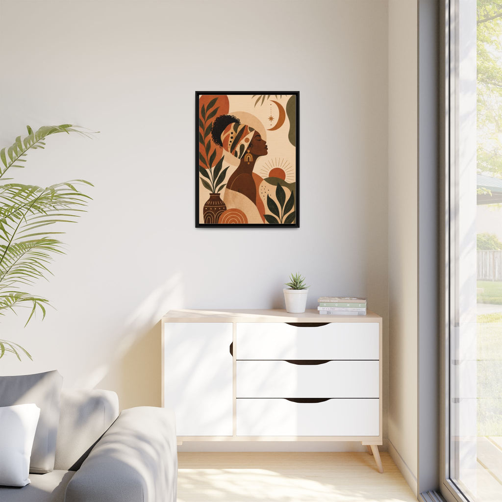 Framed Afrocentric Canvas — Boho Wall Art