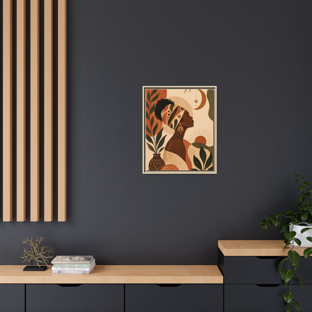 Framed Afrocentric Canvas — Boho Wall Art