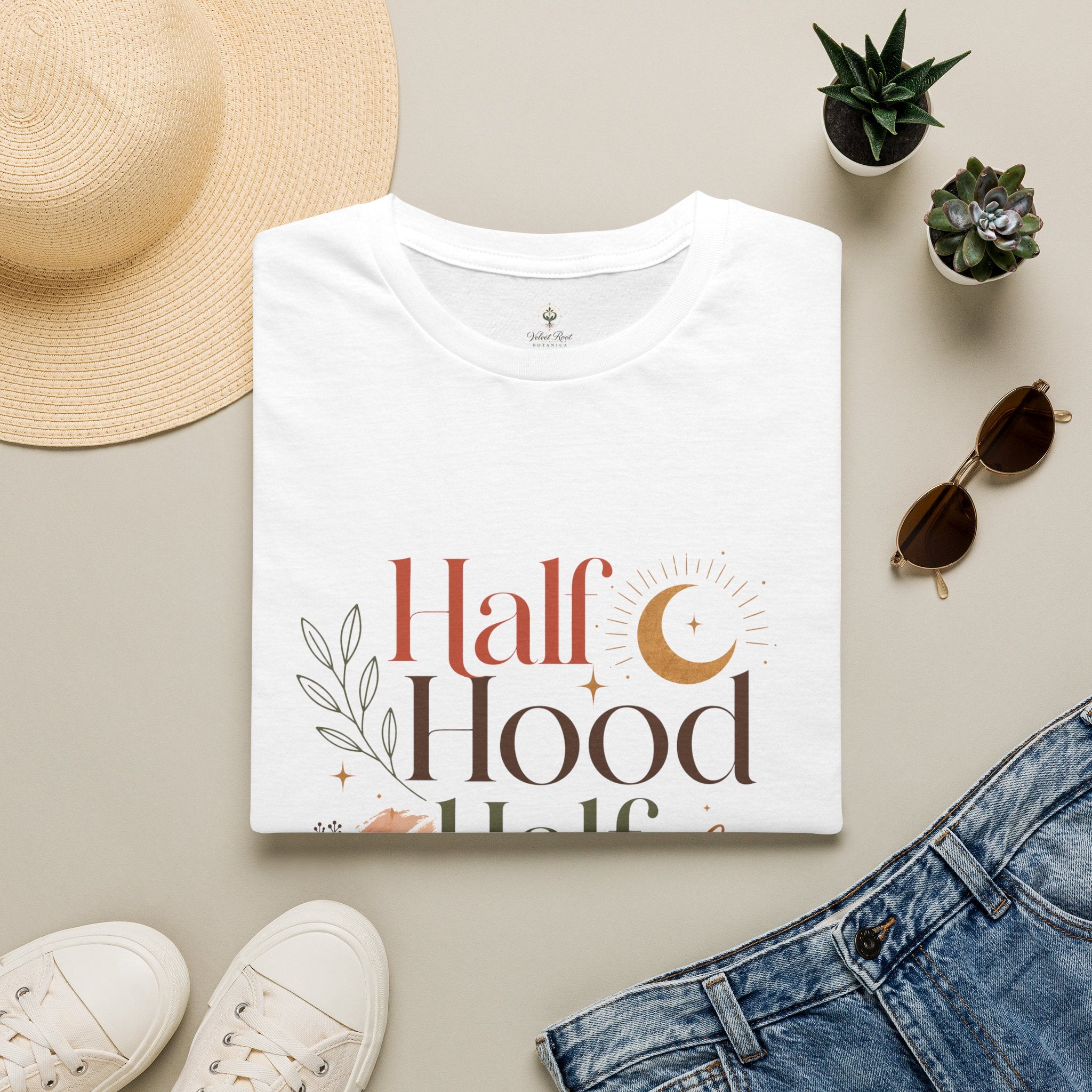 Half Hood Half Holy – Boho Graphic Tee