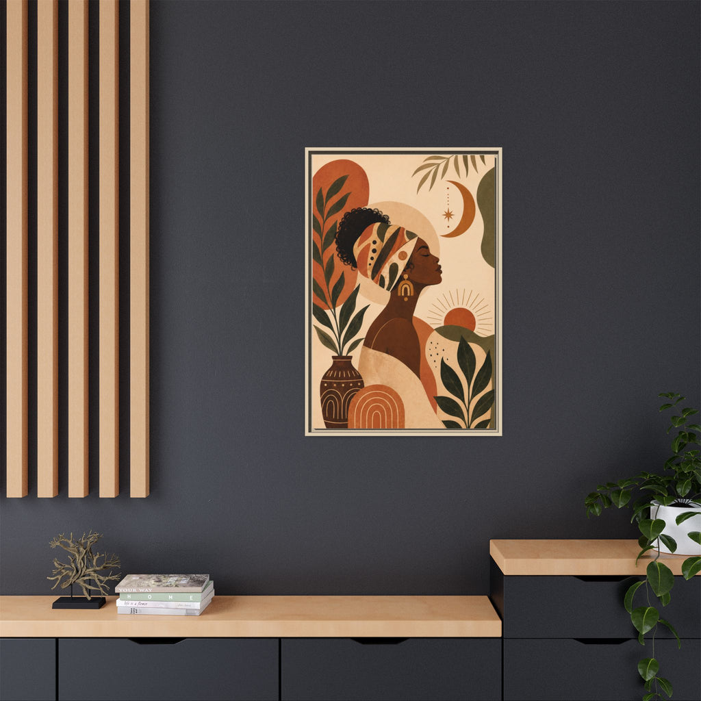 Framed Afrocentric Canvas — Boho Wall Art