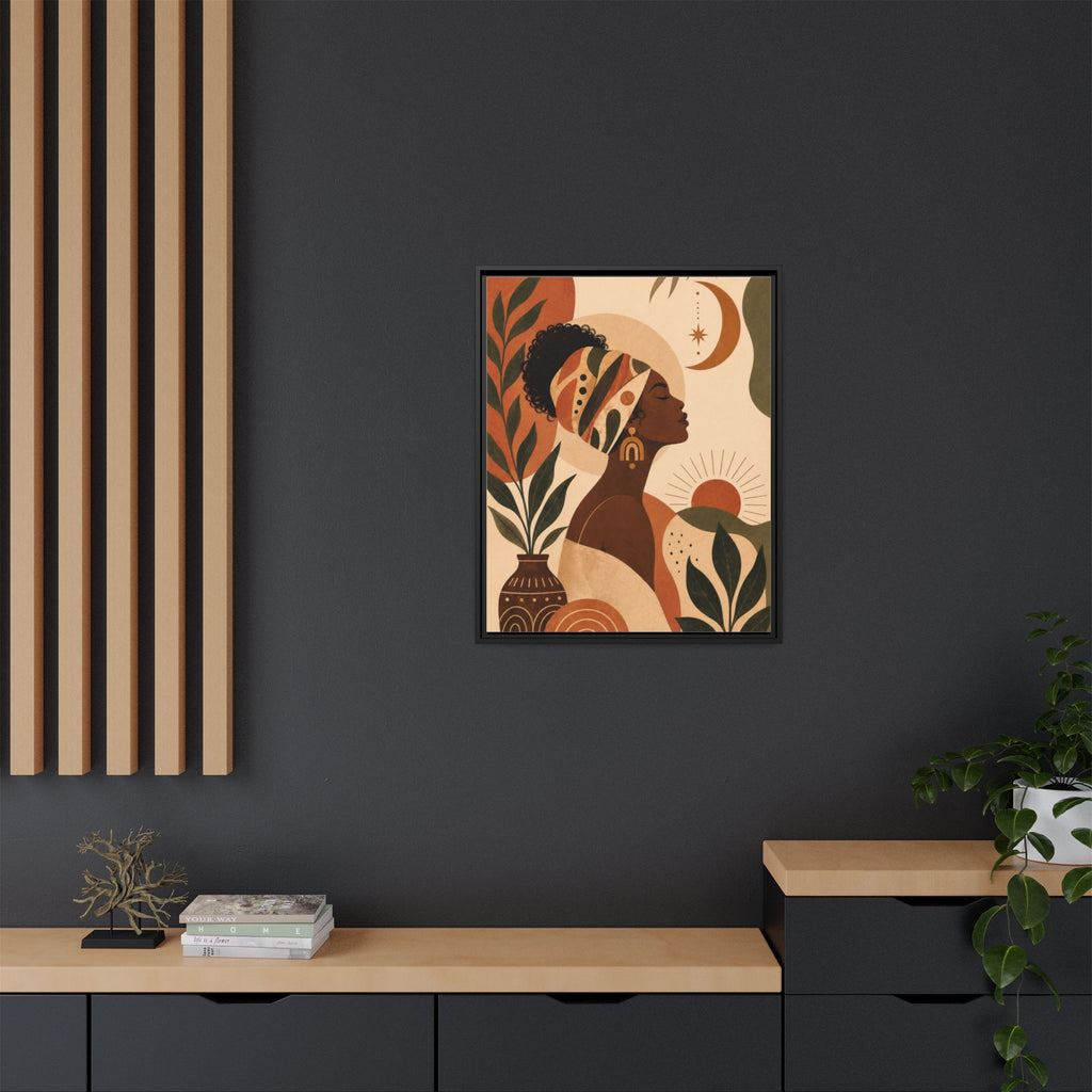 Framed Afrocentric Canvas — Boho Wall Art
